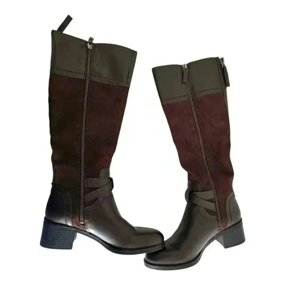 Franco Sarto Suede Leather Brown Boot - Picture 3 of 8